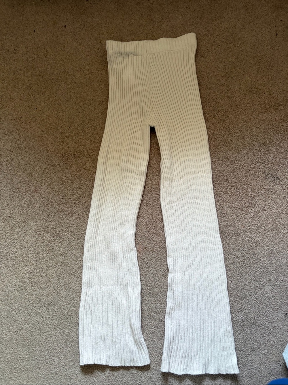 White ribbed pants